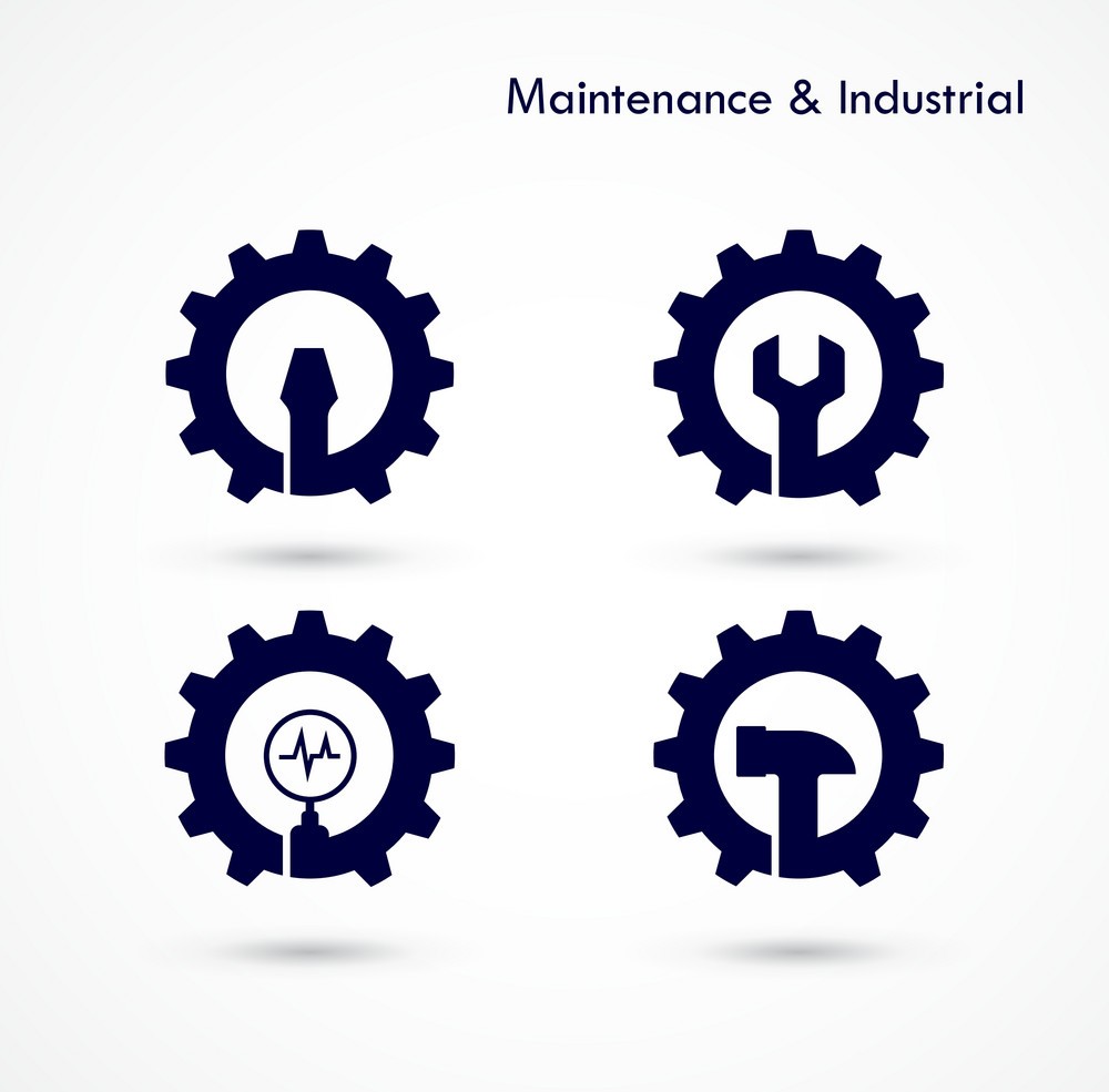 maintenance and repair logo elements vector 8853327